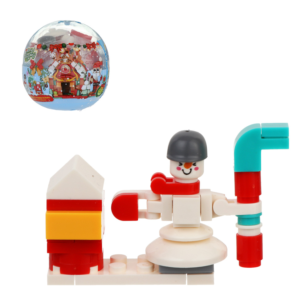 Конструктор в шаре "Новый год" ABS, Н57, тм ИГРОЛЕНД, 6+, арт.№ 858-096