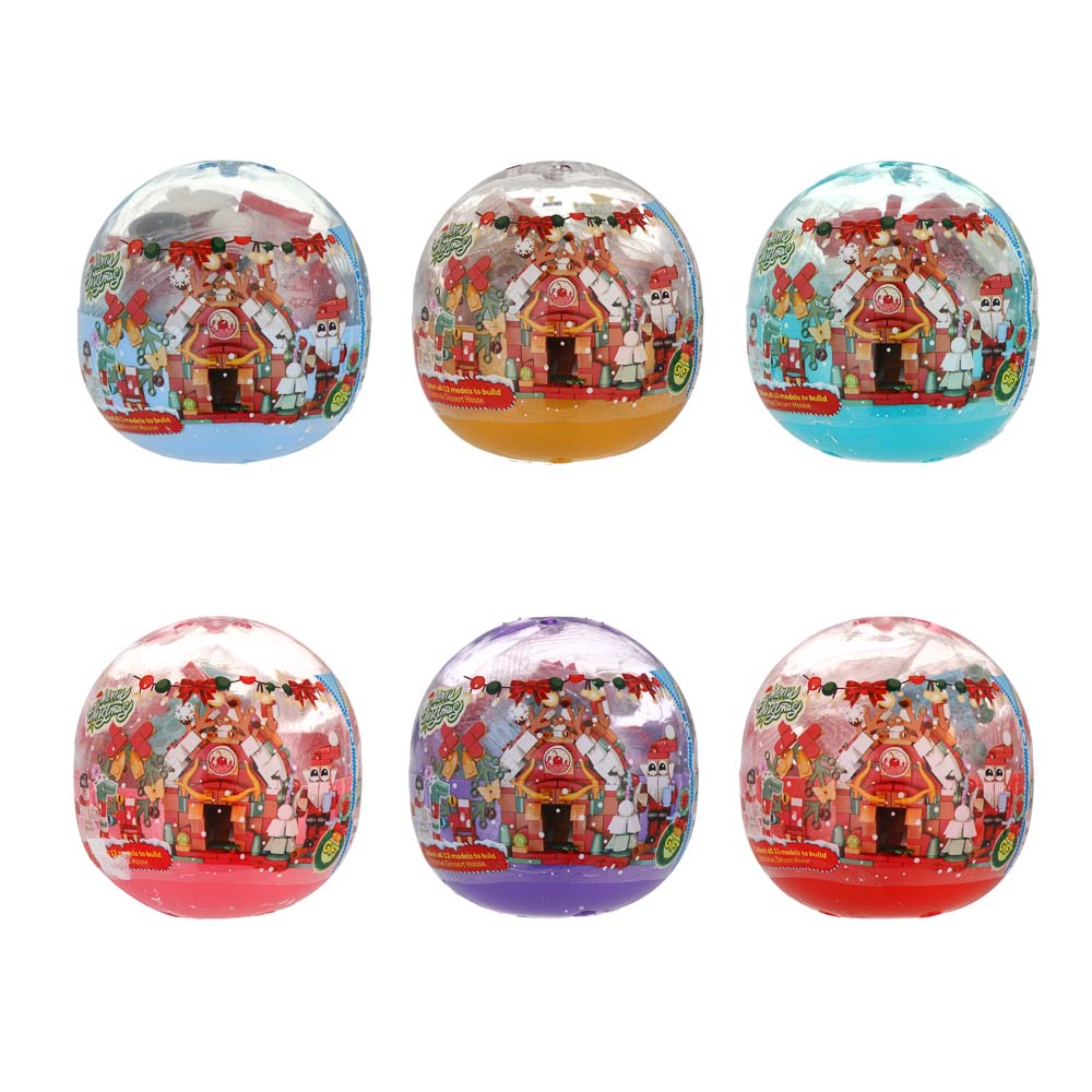 Конструктор в шаре "Новый год" ABS, Н57, тм ИГРОЛЕНД, 6+, арт.№ 858-096