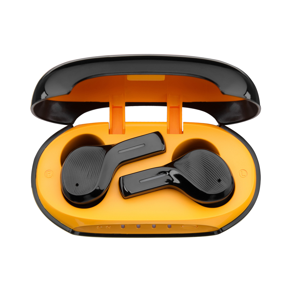 Наушники беспроводные TWS BY Legend, ANC шумоподавление, 37/320мАч, BT: 5.0, черно-оранжевые, арт.№ 410-066