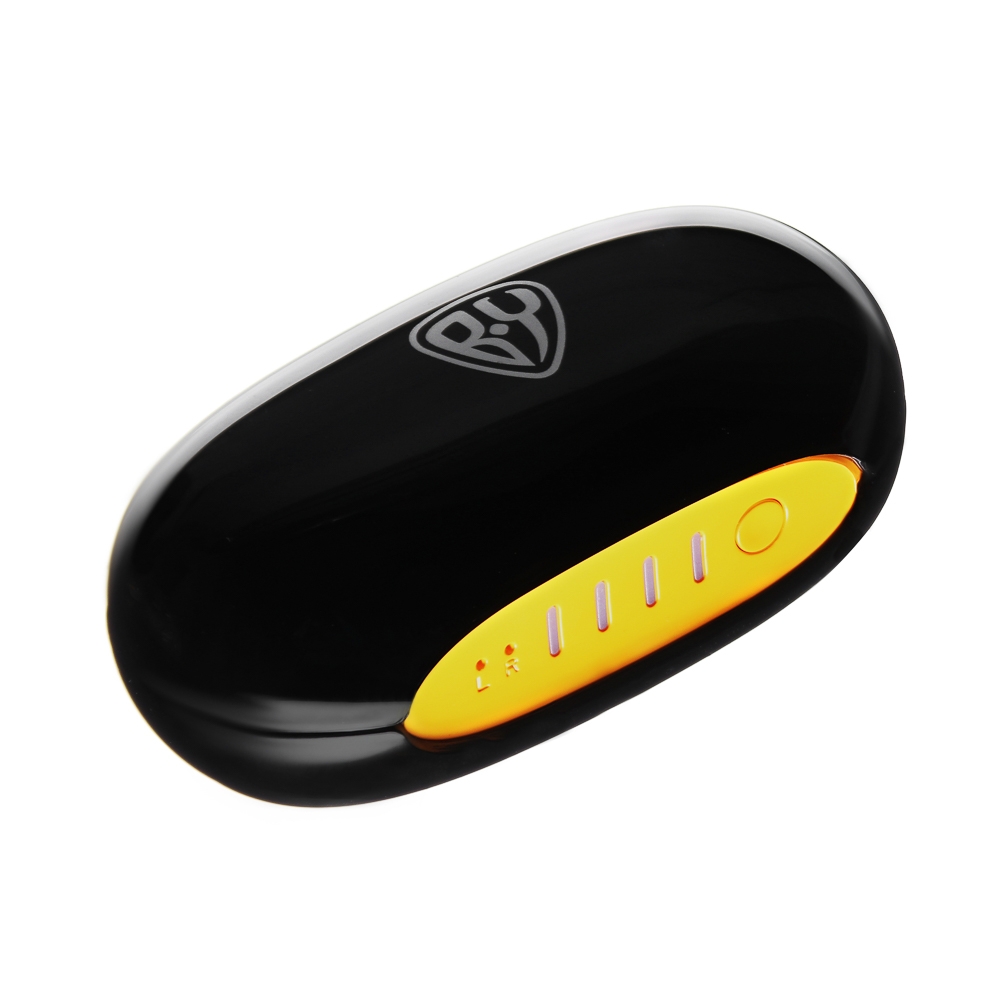 Наушники беспроводные TWS BY Legend, ANC шумоподавление, 37/320мАч, BT: 5.0, черно-оранжевые, арт.№ 410-066