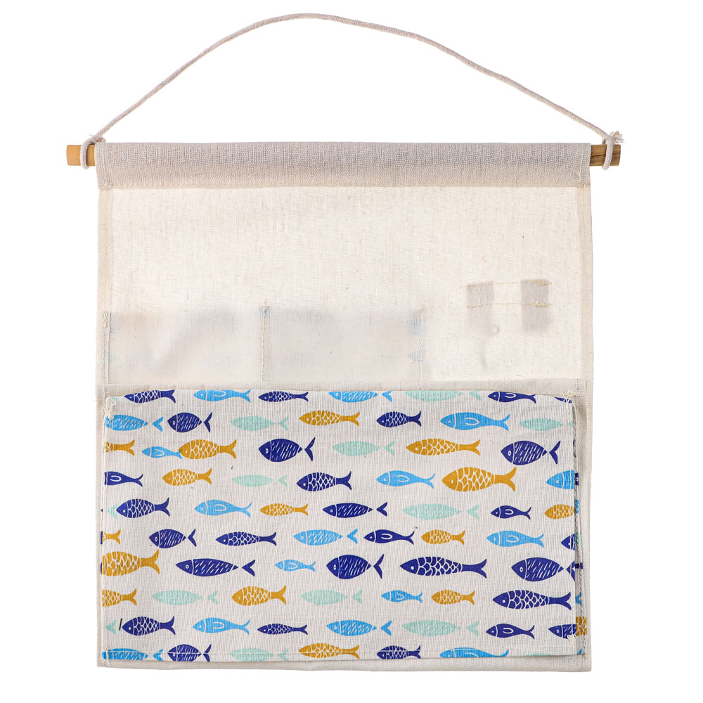 VETTA Барселона Кофр подвесной настенный, 5 объемных карманов, 2 крючка, текстиль, 34х55см,4 дизайна, арт.№ 457-572