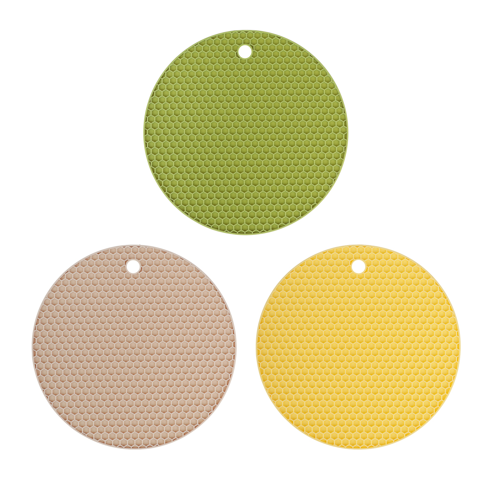 VETTA Подставка под горячее, силикон, d18см, "Соты", 3 цвета, арт.№ 891-298