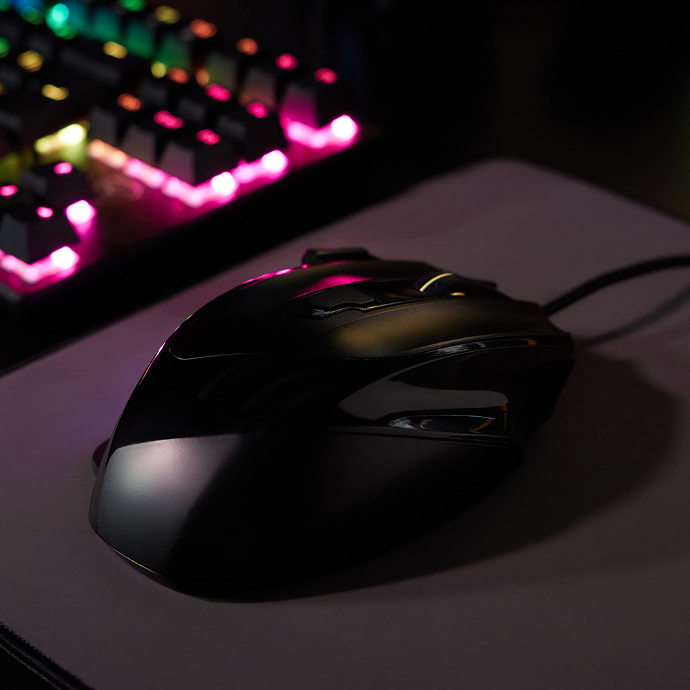 BY Игровая мышь проводная Revolver 12800dpi,7D,A825,RGB,220см, арт.№ 405-055