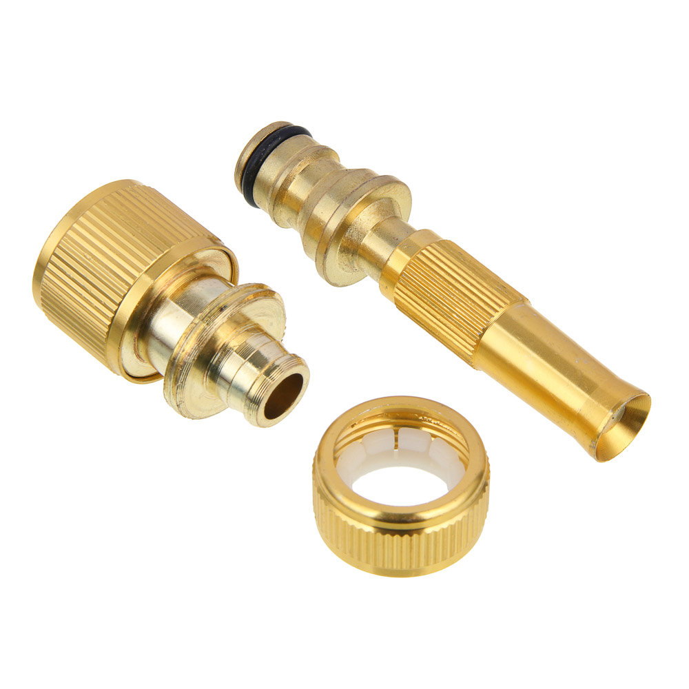 INBLOOM Набор для шланга 3/4"(коннектор-1шт, распылитель 1шт.) алюминий, арт.№ 161-035
