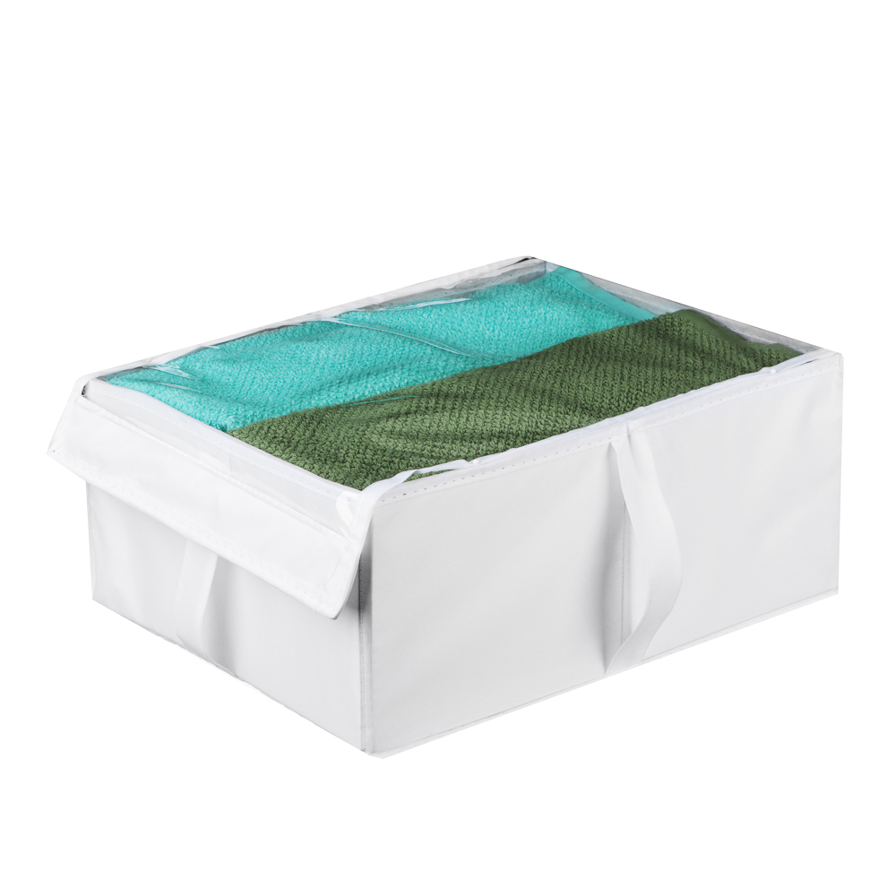 BY Швеция Короб с прозрачной крышкой и ручками, 25х35х15см, 2 цвета, арт.№ 457-610
