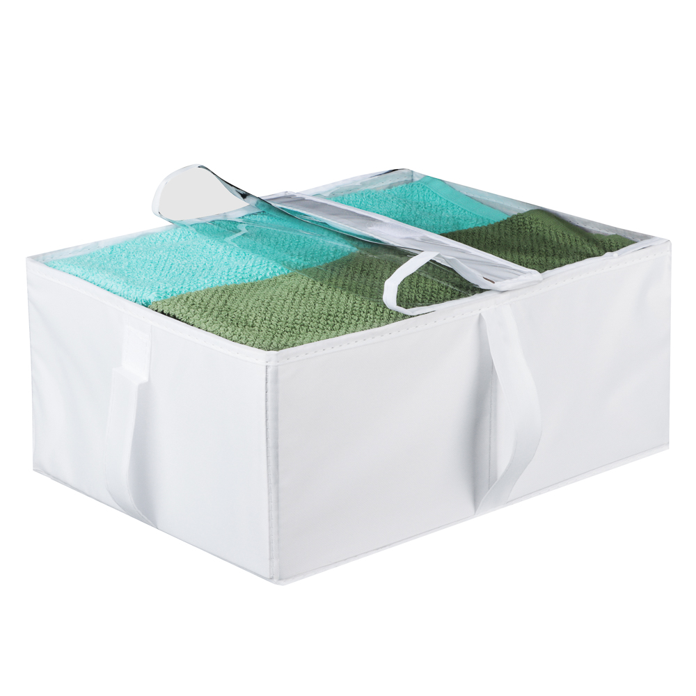 BY Швеция Короб с прозрачной крышкой и ручками, 25х35х15см, 2 цвета, арт.№ 457-610