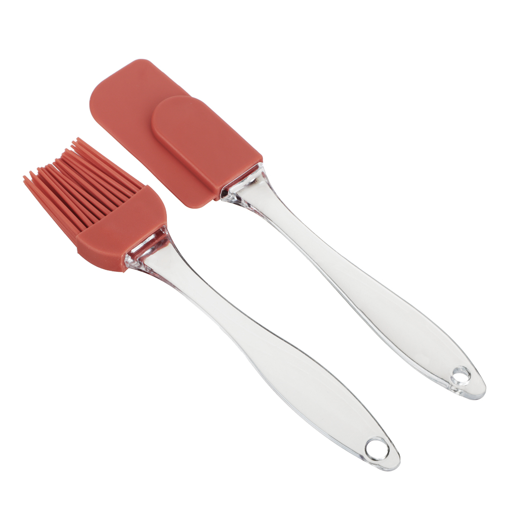 VETTA Набор для выпечки 2пр (кисточка 17см, лопатка 19см), силикон, 3 цвета, арт.№ 891-300