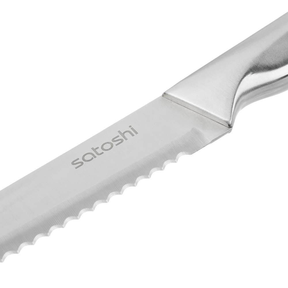 SATOSHI Морель Набор ножей кухонных 9пр, ручки хром, акриловая подставка, арт.№ 803-401