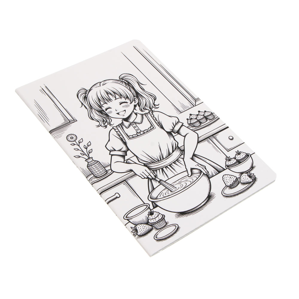 Записная книжка швейная строчка, 13,5х20,5см, 32л, "Аниме", обложка картон, тиснение, 4 дизайна, арт.№ 557-123