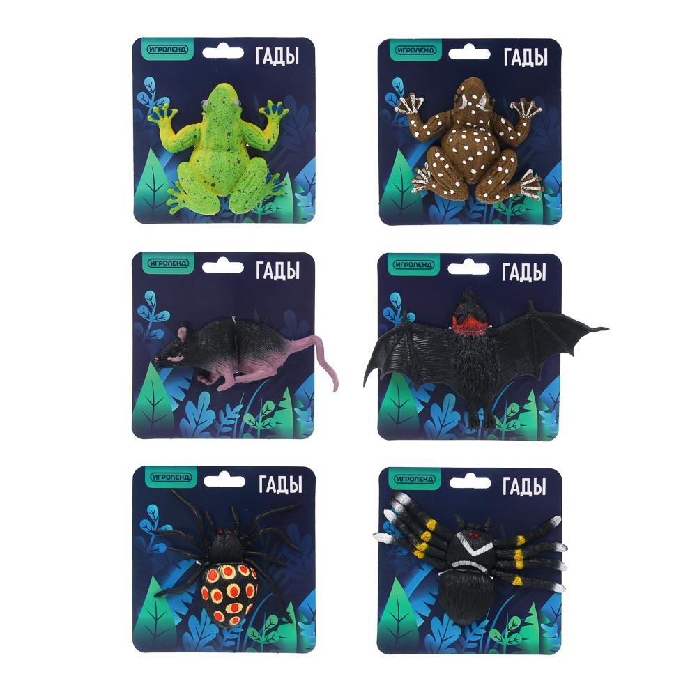ИГРОЛЕНД Фигурки в виде Гадов, резина, 4-10 дизайнов, арт.№ 274-180