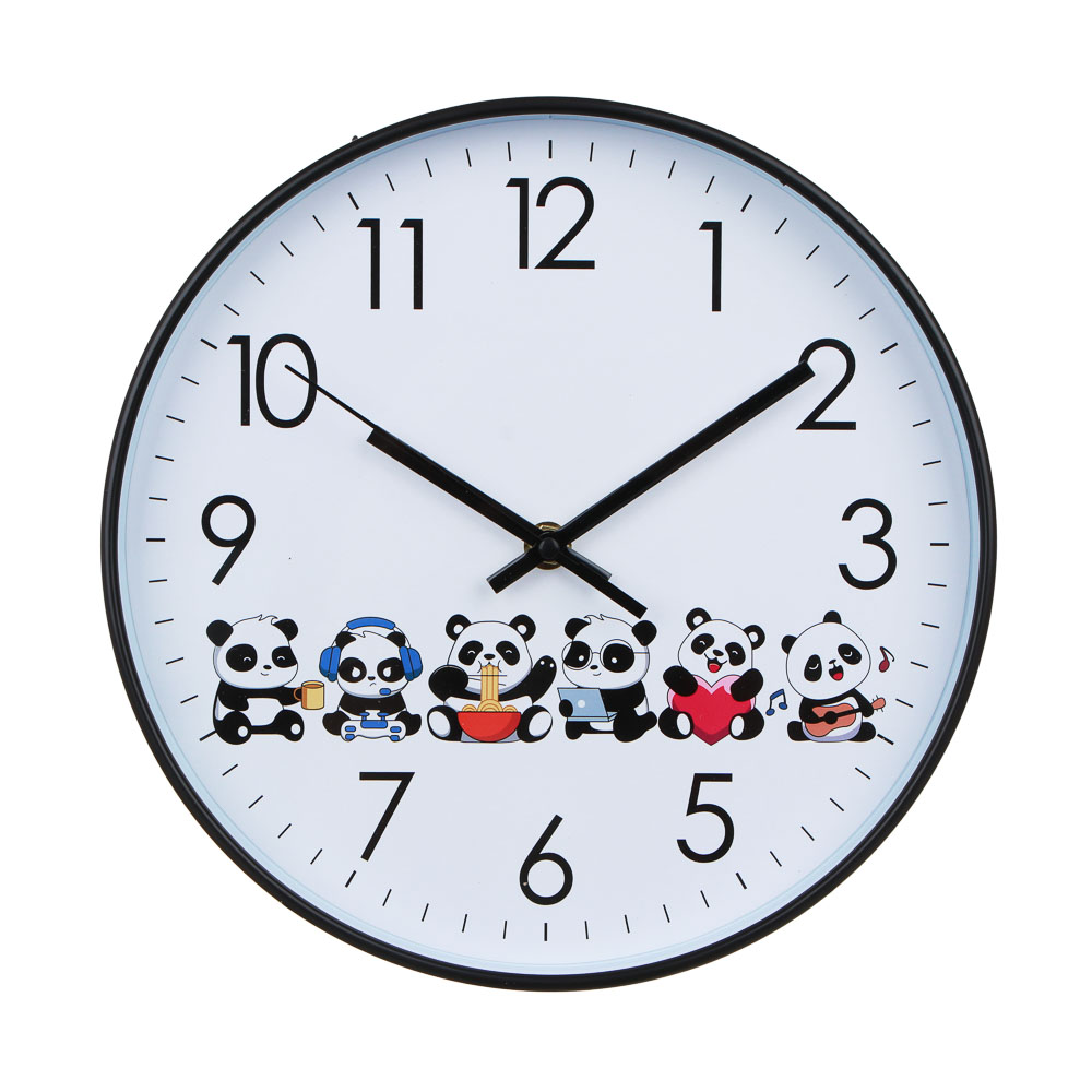LADECOR CHRONO Часы настенные круглые, пластик, 25,4х25,4х4,3 см, 1xАА, арт.2-23, арт.№ 581-254