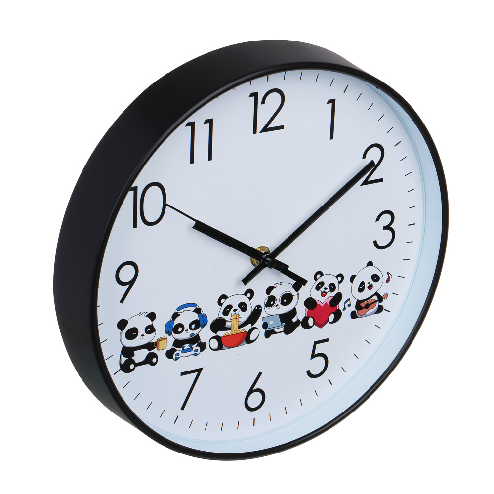 LADECOR CHRONO Часы настенные круглые, пластик, 25,4х25,4х4,3 см, 1xАА, арт.2-23, арт.№ 581-254