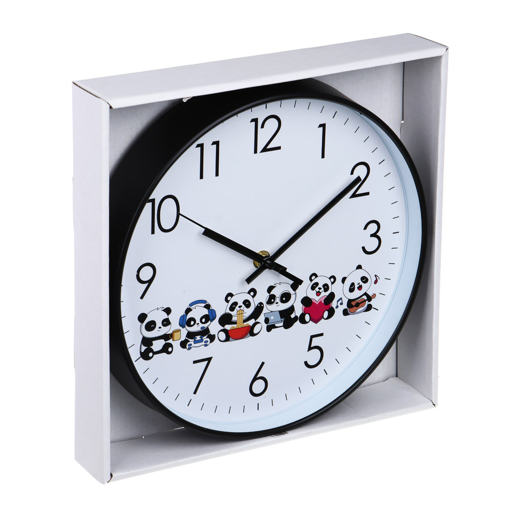 LADECOR CHRONO Часы настенные круглые, пластик, 25,4х25,4х4,3 см, 1xАА, арт.2-23, арт.№ 581-254