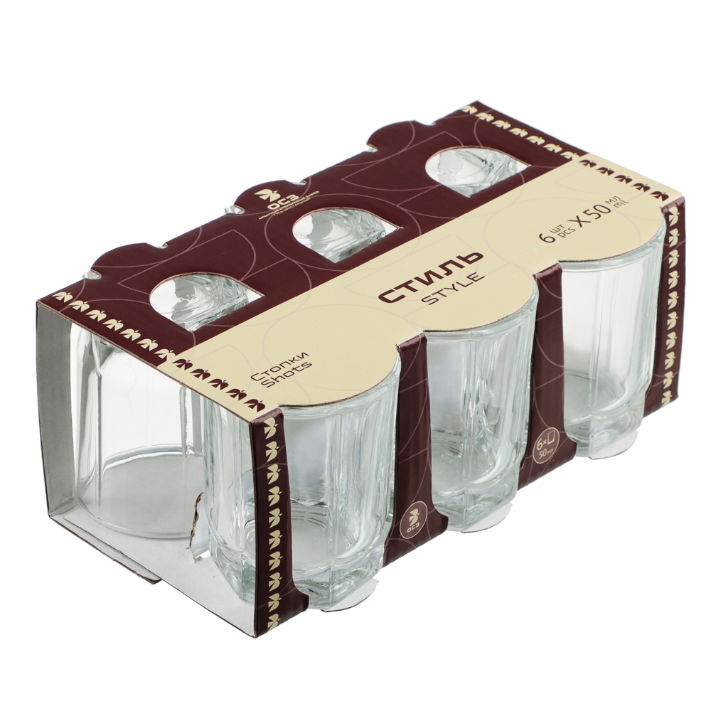 ОСЗ Стиль Набор стопок 6 шт 50 мл, стекло, арт.№ 878-821