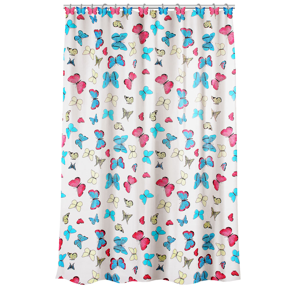 VETTA Шторка для ванной с декоративными кольцами, ПЕВА, 180x180см, 3 дизайна, арт.№ 461-526