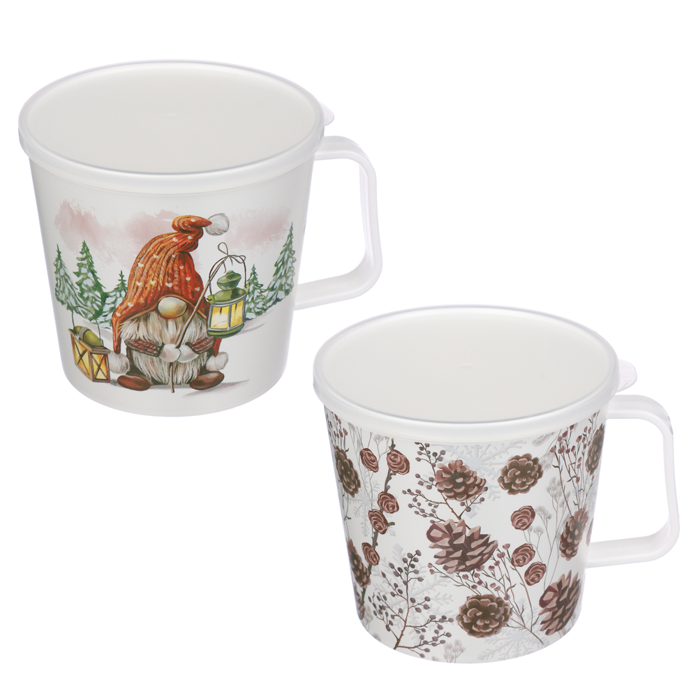 Шишки, Гном Кружка-контейнер, 750мл, пластик, 2 дизайна, арт.№ 861-470