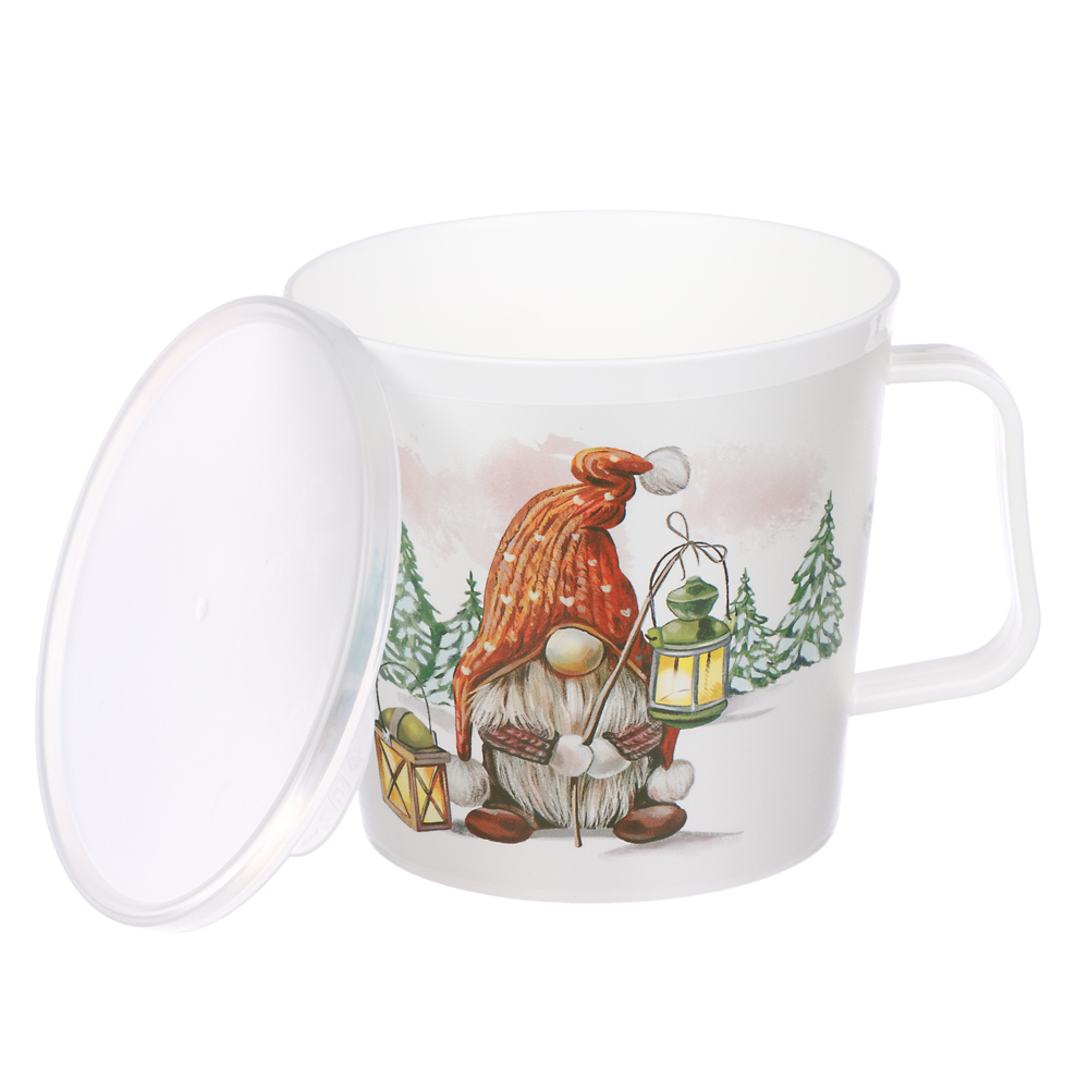 Шишки, Гном Кружка-контейнер, 750мл, пластик, 2 дизайна, арт.№ 861-470