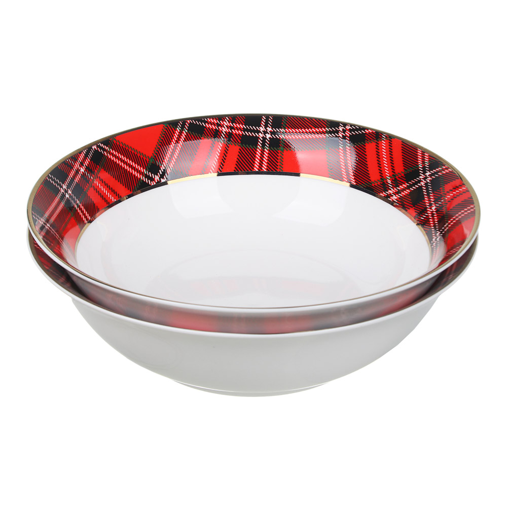 MILLIMI Шотландка Набор салатников 17,5см, 2шт, костяной фарфор, арт.№ 820-163