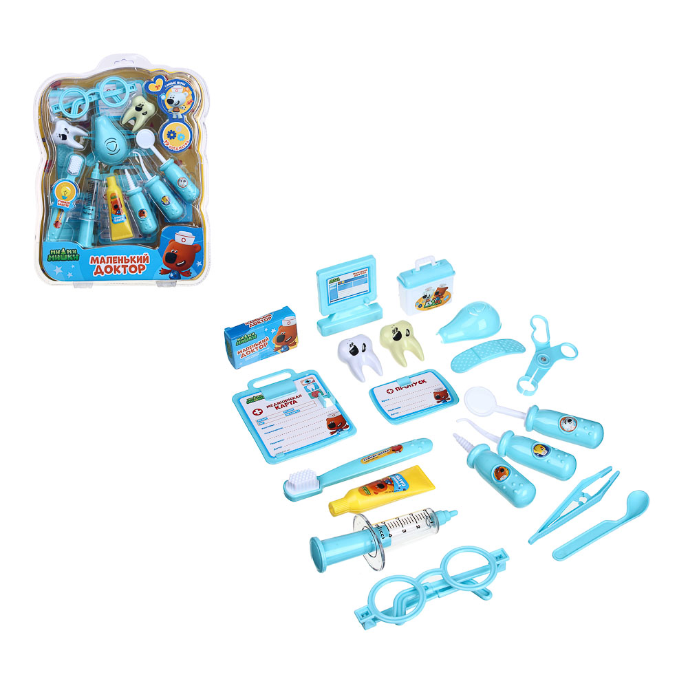 МИМИМИШКИ Игровой набор "Маленький доктор", 19 предметов, ABS, PP, 36х8х36см, арт.№ 490-078