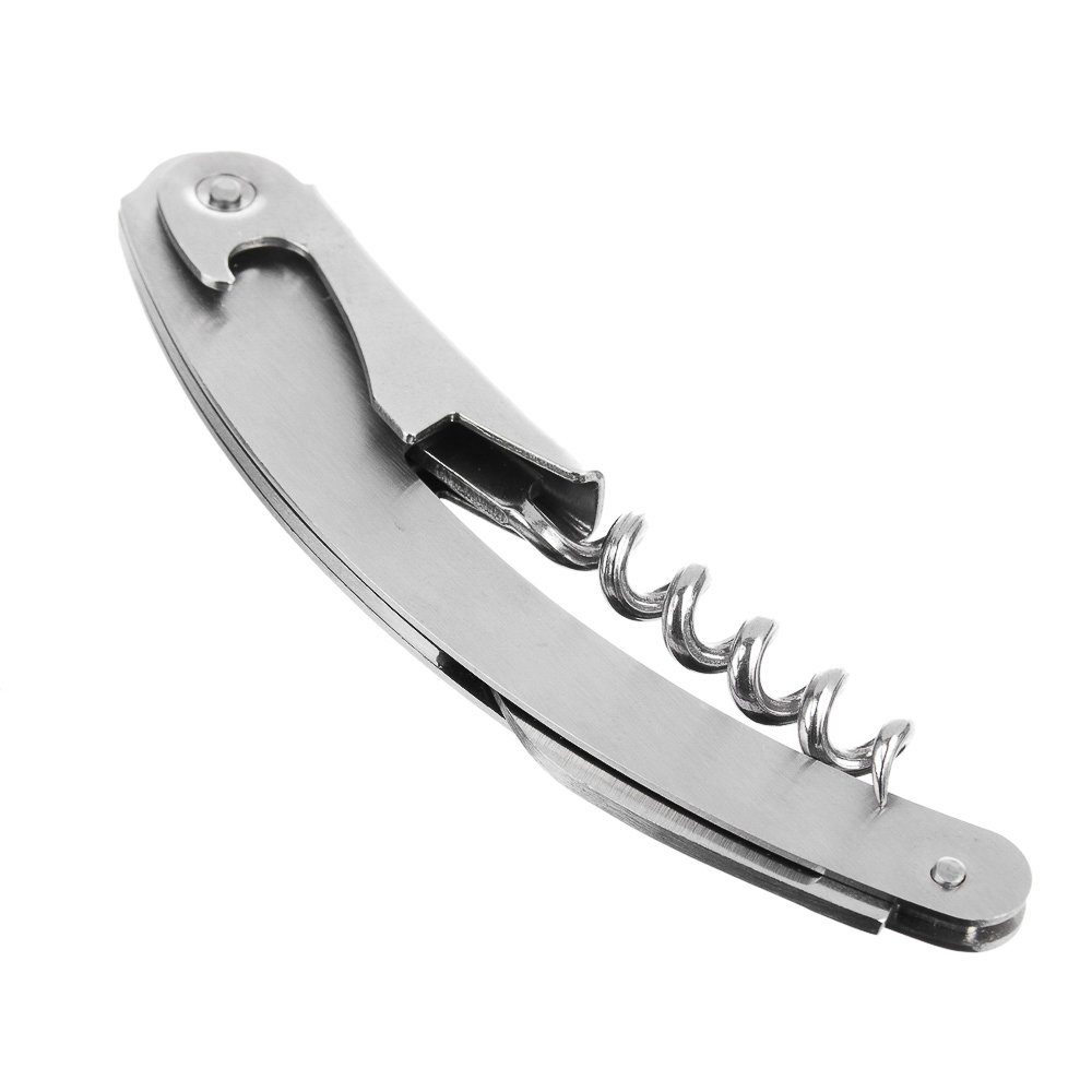 Штопор с открывалкой и ножом 11х2см, нерж.сталь, арт.№ 884-524