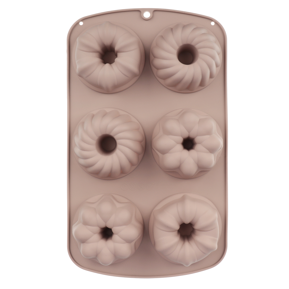 SATOSHI Алион Форма для выпечки 6 ячеек 29x17х3,8см "Цветы", силикон, арт.№ 856-149