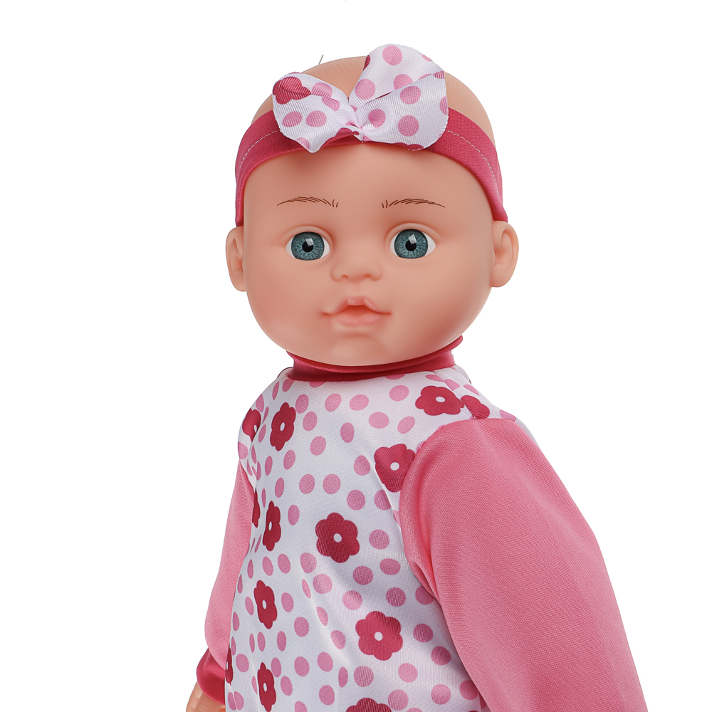 ИГРОЛЕНД Пупс мягкое тело, звук, 45 см, пластик, полиэстер, 3хAG13, 4 диз., арт.№ 267-735