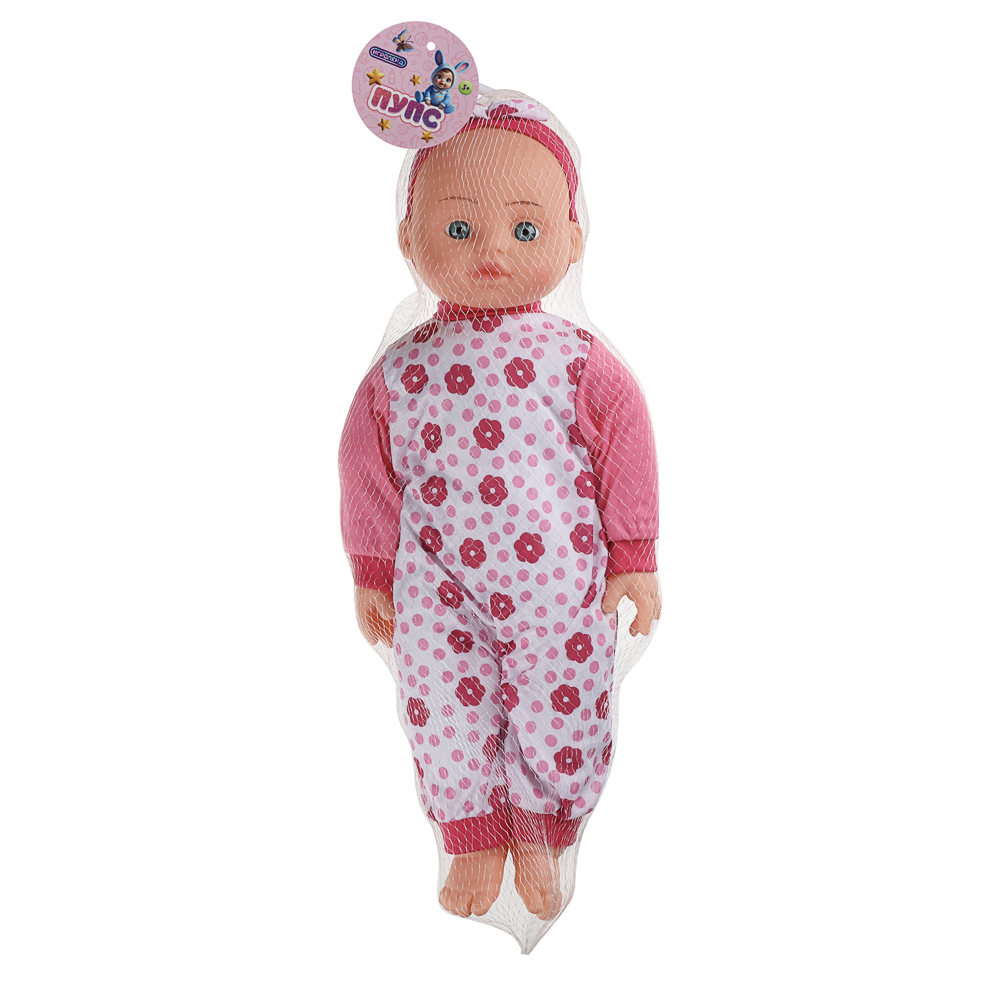 ИГРОЛЕНД Пупс мягкое тело, звук, 45 см, пластик, полиэстер, 3хAG13, 4 диз., арт.№ 267-735