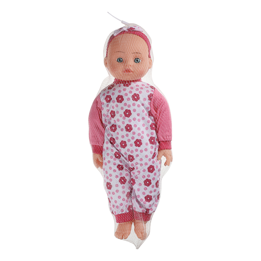 ИГРОЛЕНД Пупс мягкое тело, звук, 45 см, пластик, полиэстер, 3хAG13, 4 диз., арт.№ 267-735