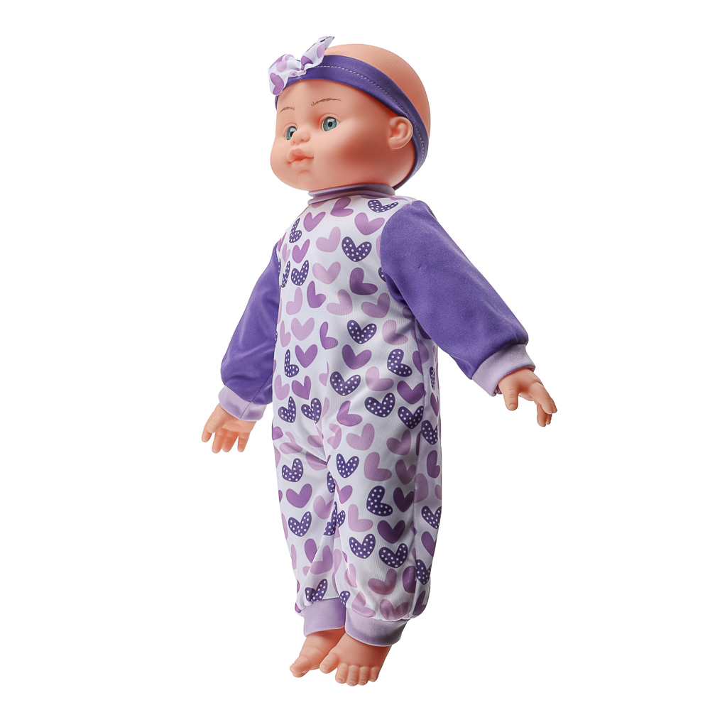 ИГРОЛЕНД Пупс мягкое тело, звук, 45 см, пластик, полиэстер, 3хAG13, 4 диз., арт.№ 267-735