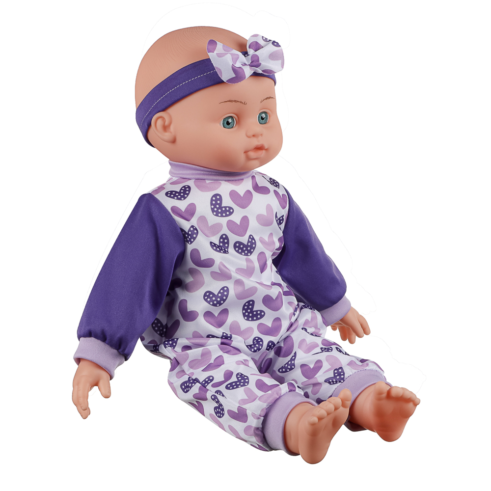 ИГРОЛЕНД Пупс мягкое тело, звук, 45 см, пластик, полиэстер, 3хAG13, 4 диз., арт.№ 267-735
