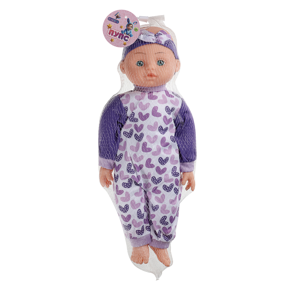 ИГРОЛЕНД Пупс мягкое тело, звук, 45 см, пластик, полиэстер, 3хAG13, 4 диз., арт.№ 267-735