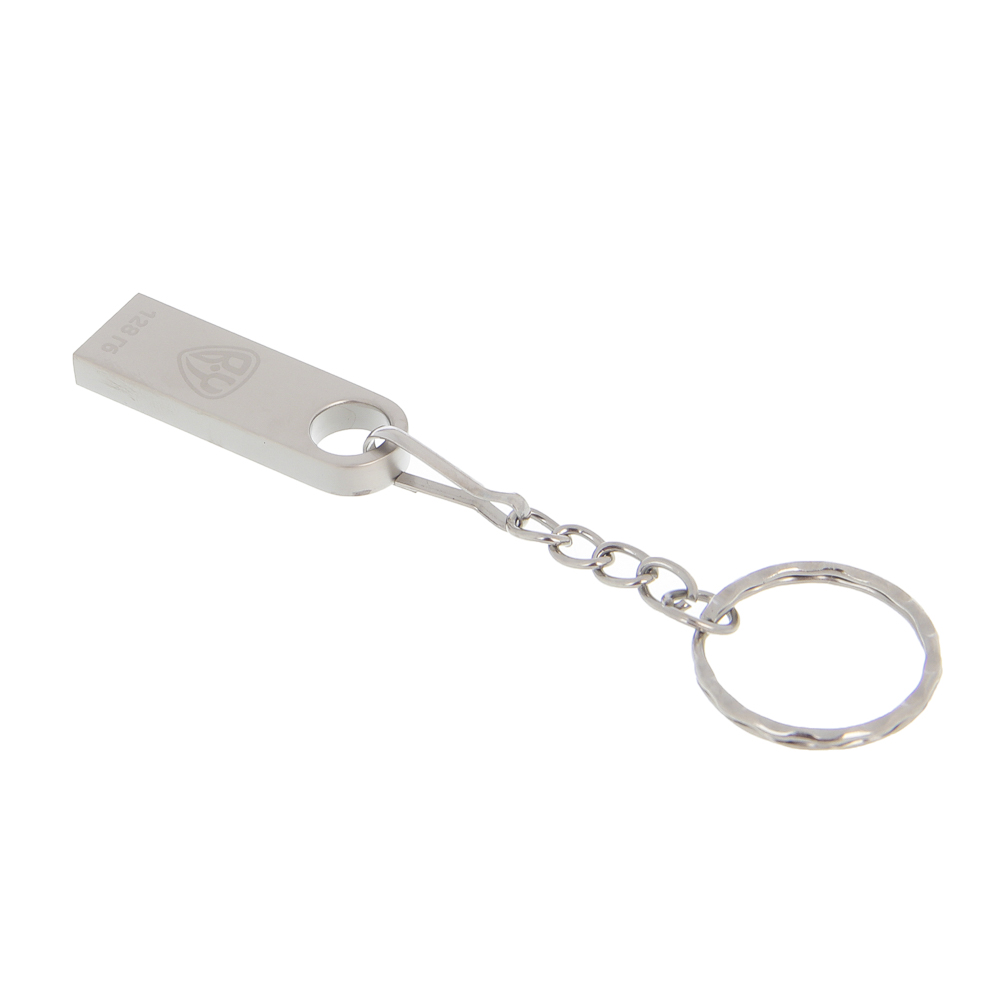 Флеш-карта USB3.0 BY 128Гб, брелок, металл, серебристый, арт.№ 405-003