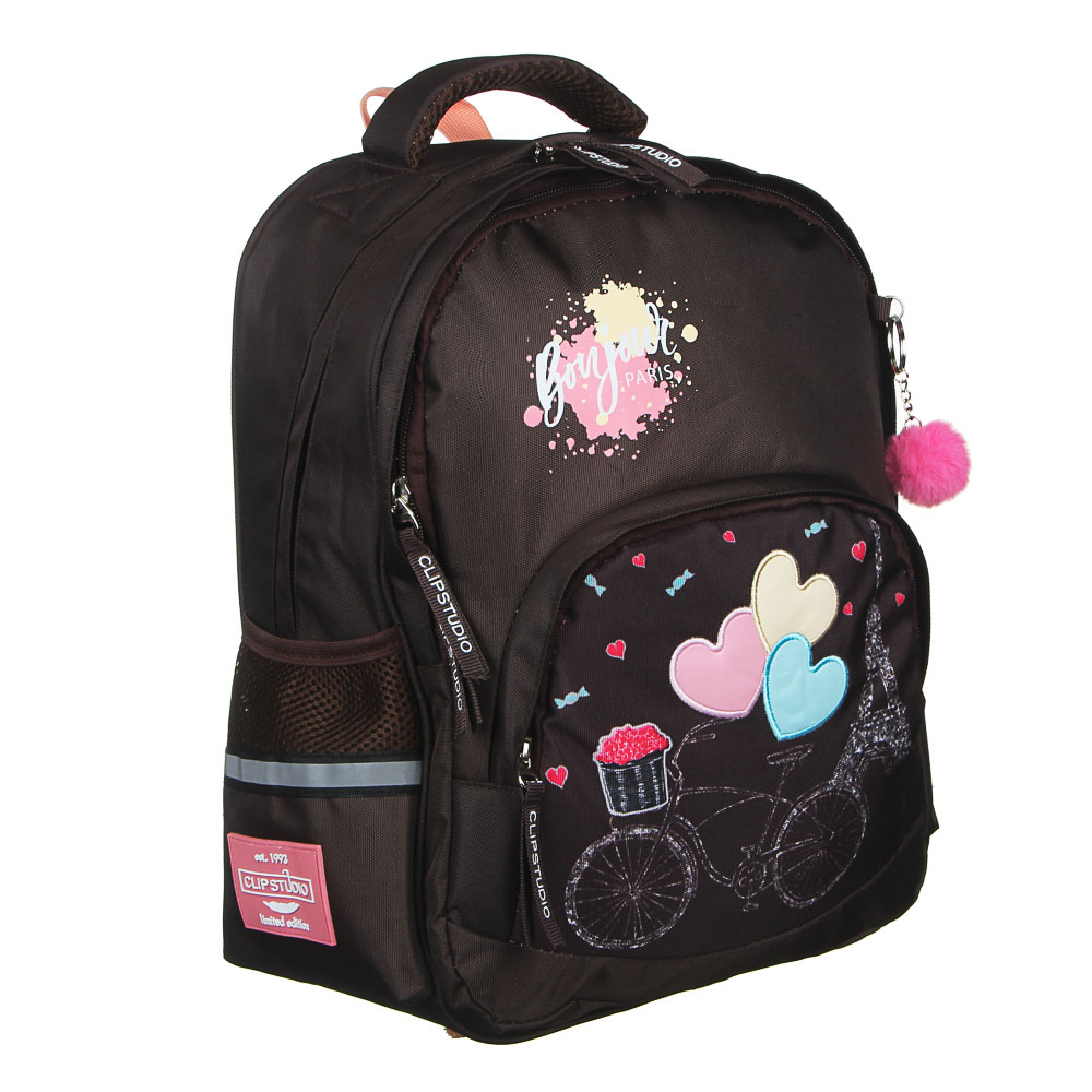 Френч Новел Рюкзак детский, 41x31x18см, 2 отд., 3 карм., эргономичная спинка, уплотненные лямки, ПЭ, арт.№ 254-406