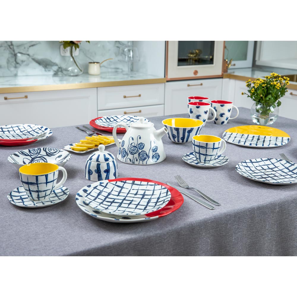 MILLIMI Индиго Салатник, 18х5см, керамика, арт.№ 824-472