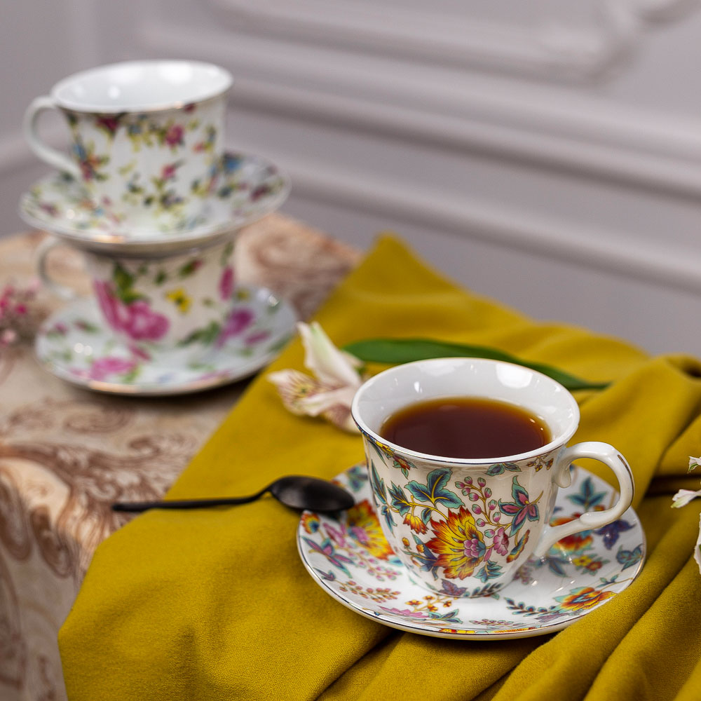 Весенний аромат Набор чайный 2 пр., 220мл, 14см, фарфор, 4 дизайна, арт.№ 802-091