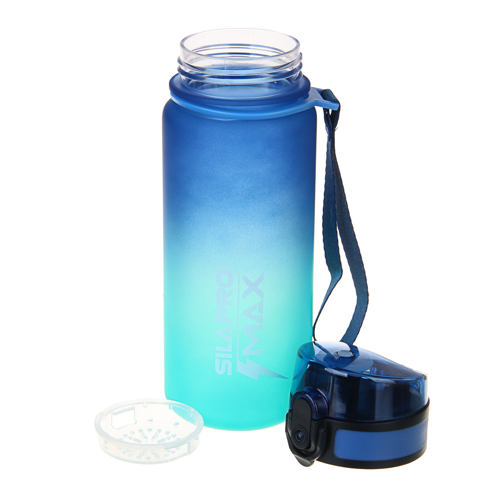 SILAPRO MAX Бутылка спортивная с замком, бирюзовая, 500мл, РС, РР, арт.№ 088-052