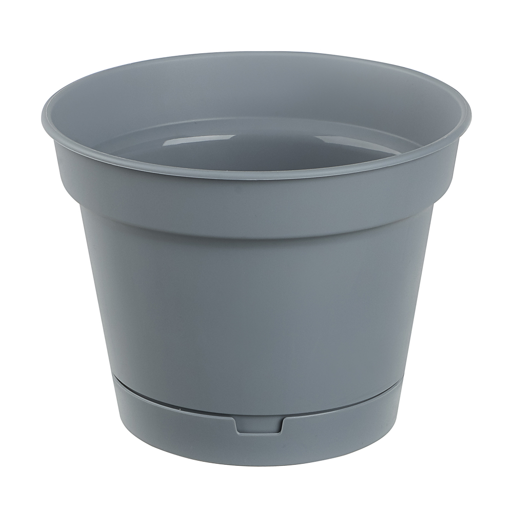 Горшок для цветов Mint d150мм, 1,2л с поддоном, серый, арт.№ 164-425