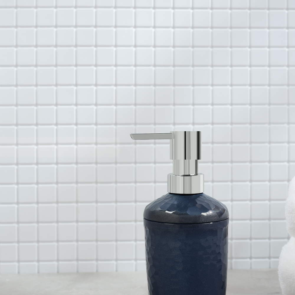 Диспенсер для мыла, Luna, 350мл, пластик, синий, арт.№ 463-463