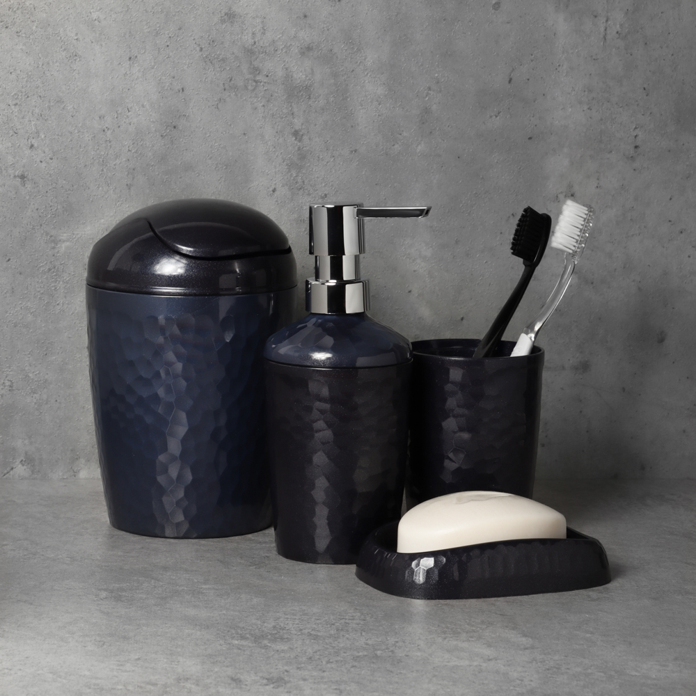 Диспенсер для мыла, Luna, 350мл, пластик, синий, арт.№ 463-463