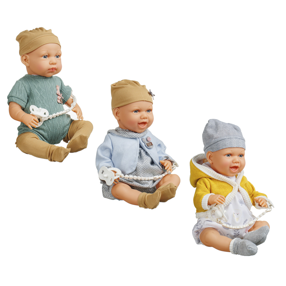 ИГРОЛЕНД Пупс с эмоцией, 46 см, винил, полиэстер, мягкое тело, 3 дизайна, арт.№ 267-881