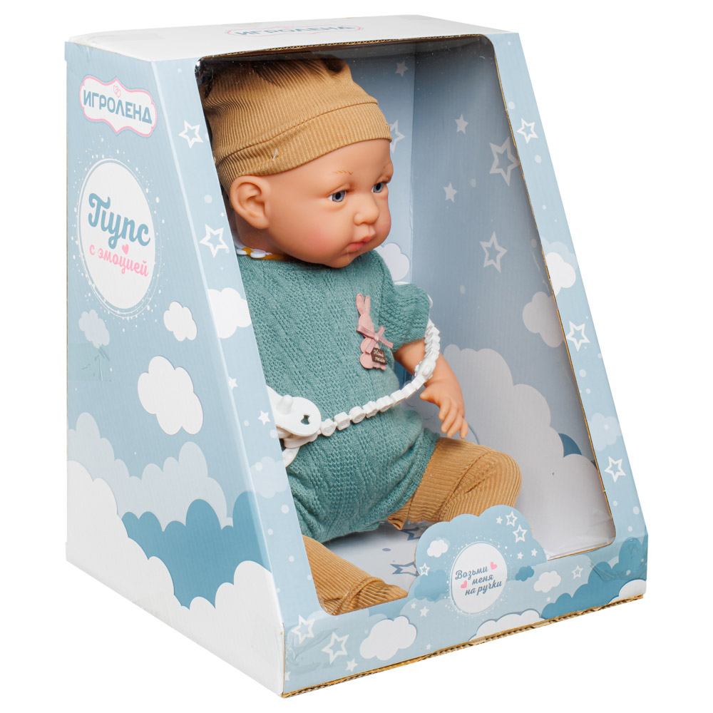 ИГРОЛЕНД Пупс с эмоцией, 46 см, винил, полиэстер, мягкое тело, 3 дизайна, арт.№ 267-881