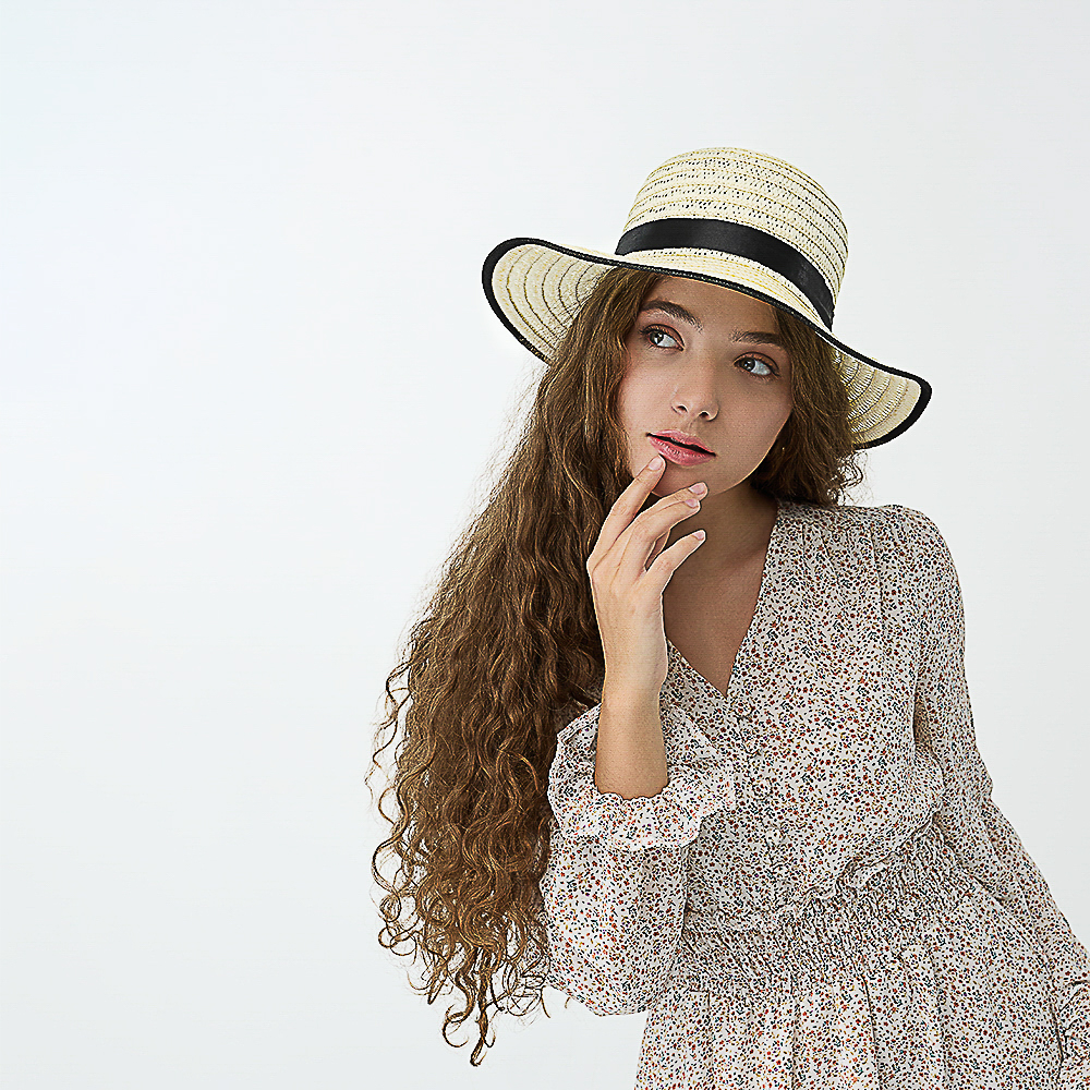 GALANTE Шляпка женская с контрастной окантовкой, р-р 56, 100% целлюлоза, 3 цвета, арт.№ 314-013