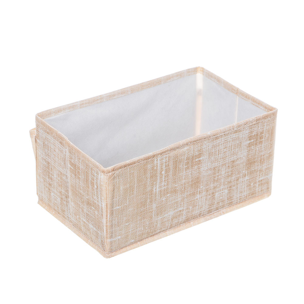 Комплект коробов тм VETTA ЛЁН, текстиль, бежевый, 25х15х12см, 2 шт, арт.№ 457-642