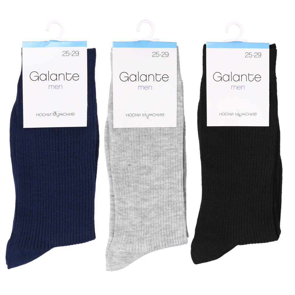 GALANTE Носки мужские, р.27-29, 85% полиэстер, 15% полиамид, цвета в ас-те, НМ20-1, арт.№ 019-090