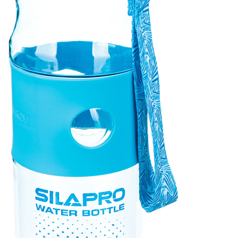 SILAPRO Спортивная бутылка 380мл, 18х6,5см, силикон, PC, 2 цвета, арт.№ 088-007