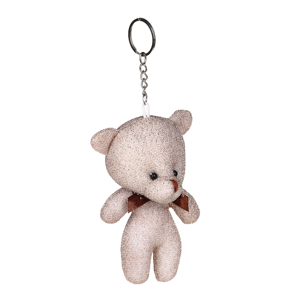 МЕШОК ПОДАРКОВ Подвеска Мишка/Зайчик плюшевый, 12-15см, полиэстер, сплав, 2 дизайна, арт.№ 264-138