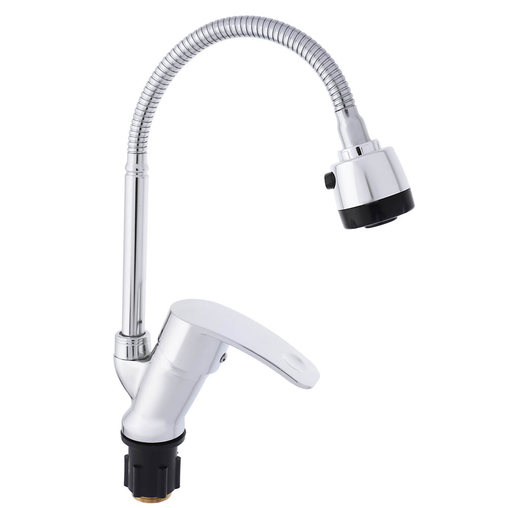 СоюзКран Смеситель для кухни, гибкий излив, керам. картридж 40мм, хром, цинк, SK01-F106, арт.№ 566-388