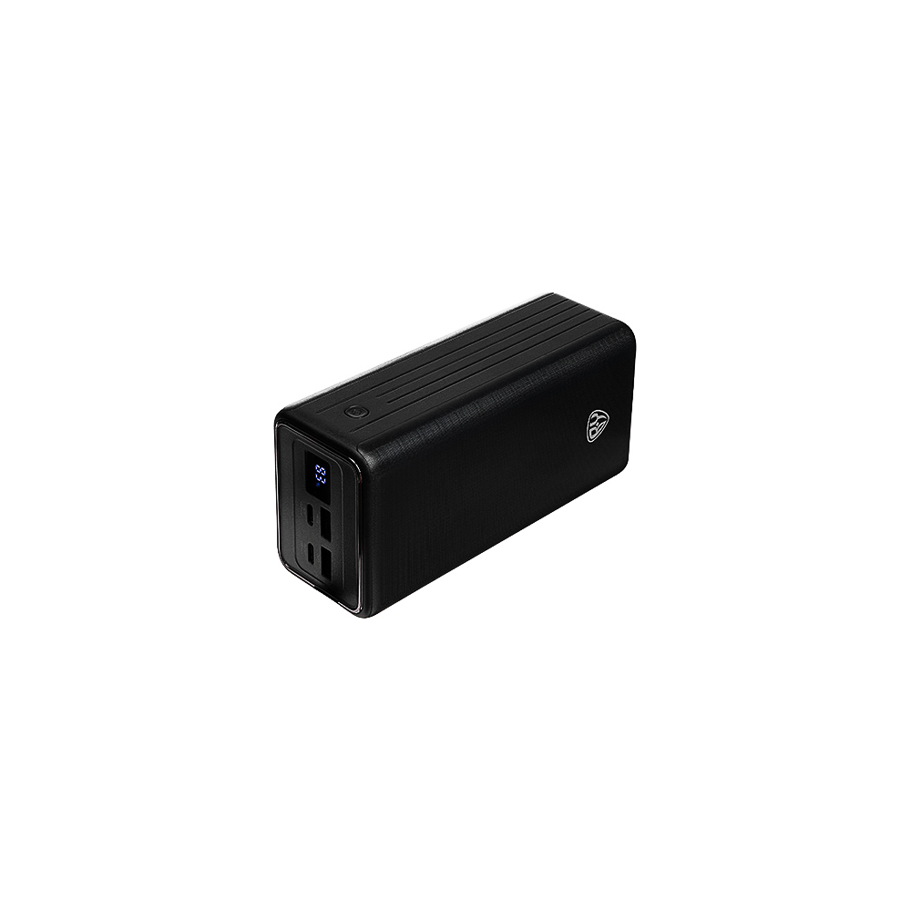Аккумулятор мобильный BY 40000мАч, 2xUSB-A, 2xUSB-C, 20W, 3A, цифровой индикатор, пластик, чёрный, арт.№ 031-163
