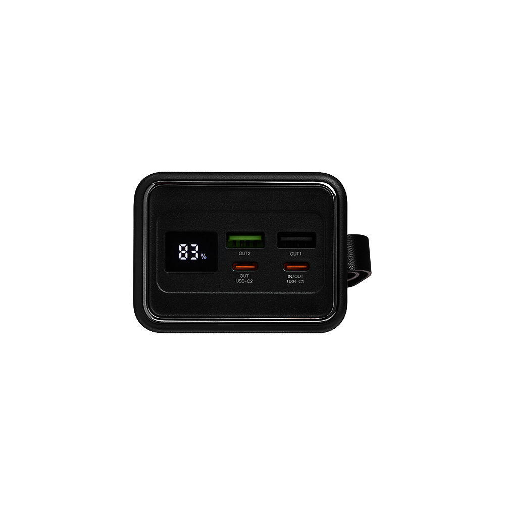 Аккумулятор мобильный BY 40000мАч, 2xUSB-A, 2xUSB-C, 20W, 3A, цифровой индикатор, пластик, чёрный, арт.№ 031-163