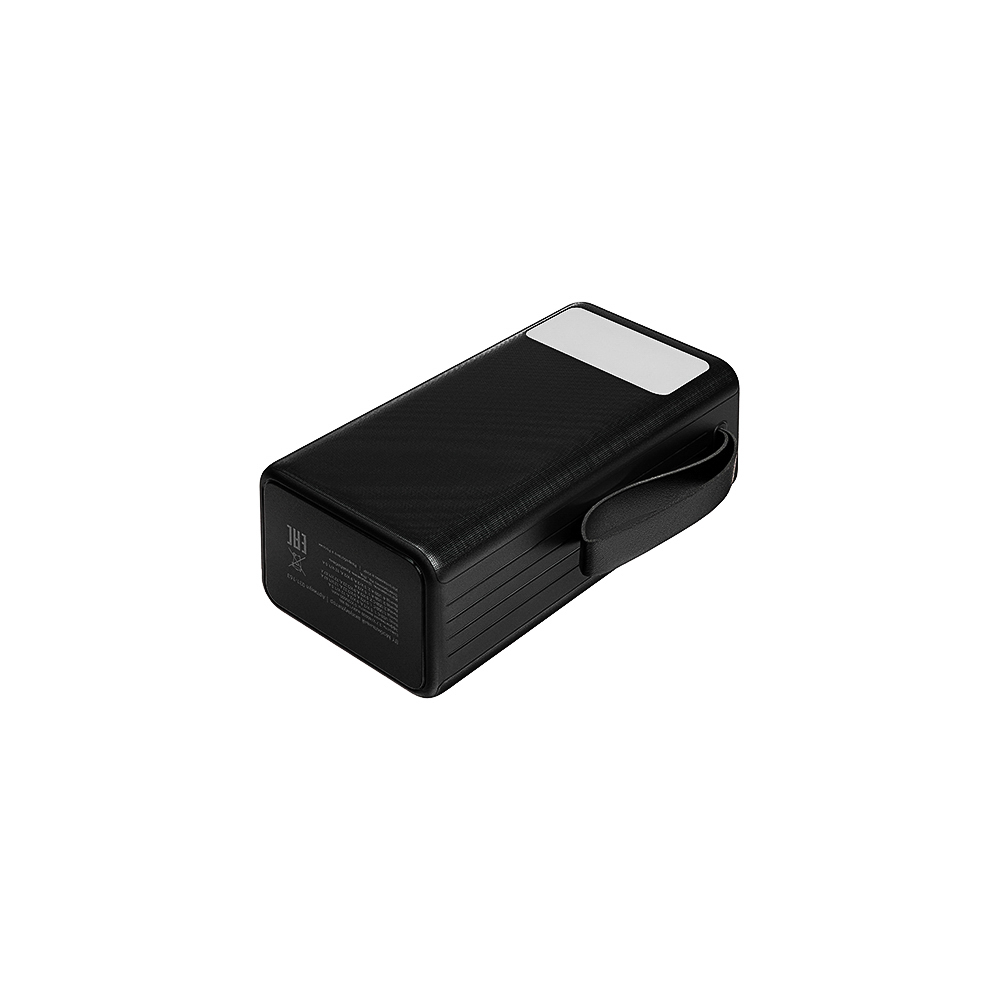 Аккумулятор мобильный BY 40000мАч, 2xUSB-A, 2xUSB-C, 20W, 3A, цифровой индикатор, пластик, чёрный, арт.№ 031-163